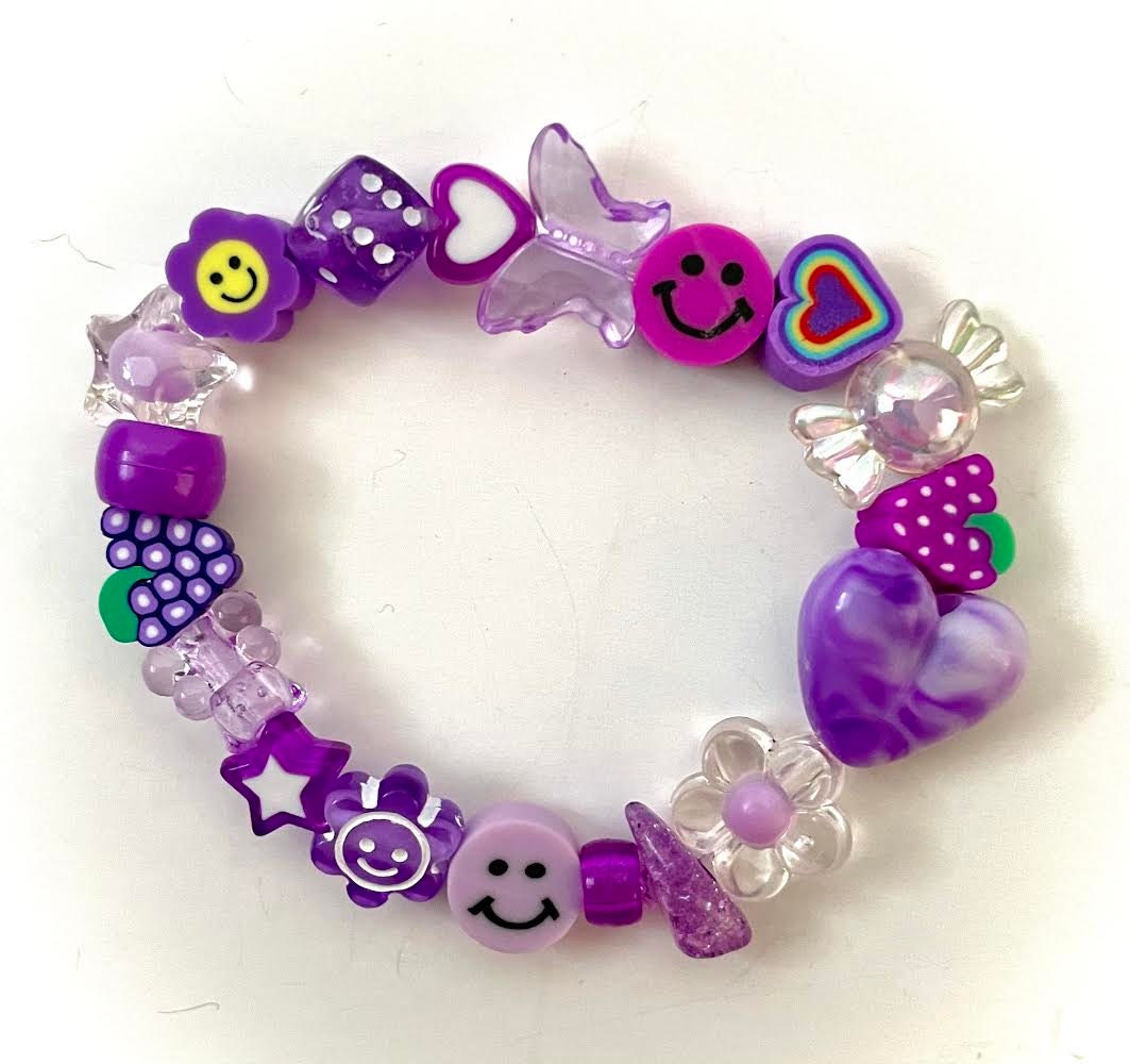 Y2k Fashion Jewelry Pastel Goth Bracelets Kawaii Bracelet Stack Rainbow  Beaded Bracelet One of a Kind Jewelry 