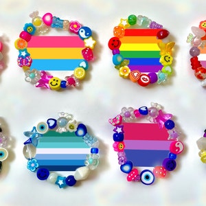 Pride Cluster Bracelets | LGBTQ | Aesthetic | Kandi | Kawaii