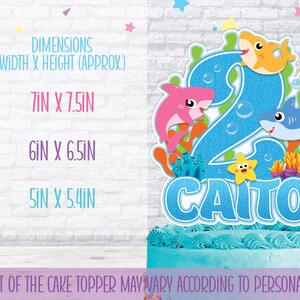 Printable Vector Shark Cake Topper and Centerpiece - Etsy