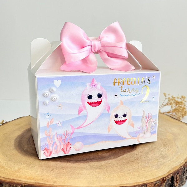 Cute Shark Baby• Shark Color Candy Favor Box• Baby Shark Inspired Gable Box• Goodie Bags