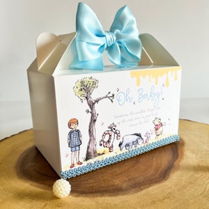 Winnie The Pooh Party Gable Boxes. Pooh  treat Boxes. Party decor and gift boxes. Goodie Bag. Party Box.