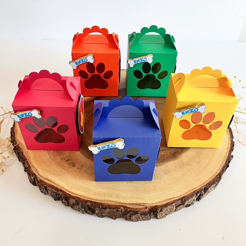 Paw Patrol Party Favors Boxes Set 10 Pc Etsy