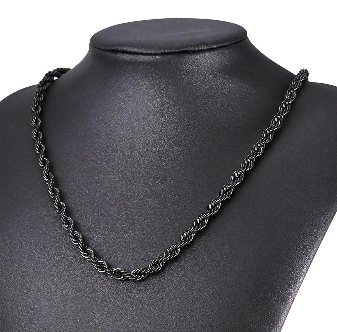 Stainless Steel Hip Hop Rope Chain Necklace.