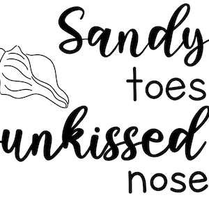 Sandy Toes Sunkissed neus SVG en PNG/sticker/sticker