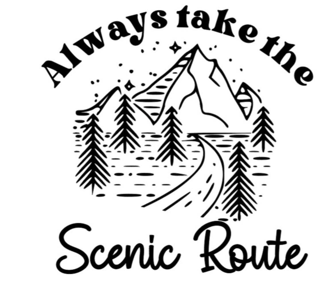Always Take the Scenic Route SVG/ Decal/ Sticker - Etsy