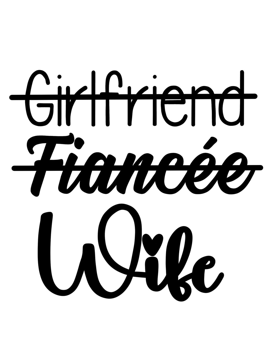 Girlfriend, Fiancee, Wife SVG and PNG/ Decal/ Sticker/ Marriage ...