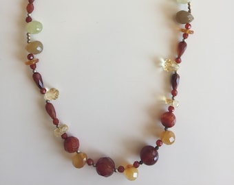 Handmade Jewelry Carnelian Necklace For Mom Handmade Necklace Boho Necklace Birthday Gift Bead Necklace Mothers Day Gift Beaded Jewelry Red