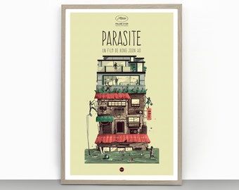 Parasite Movie Poster / Minimalist Movie Poster Print /  Bong Joon Ho / Korean Cinema
