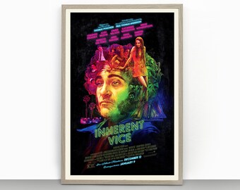 Inherent Vice Movie Poster / Minimalist Movie Poster Print /  Paul Thomas Anderson / Joaquin Phoenix / Movie Art