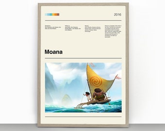 Moana / Minimalist Movie Poster Print / Disney / Pixar / Wall Art / Art Deco Print