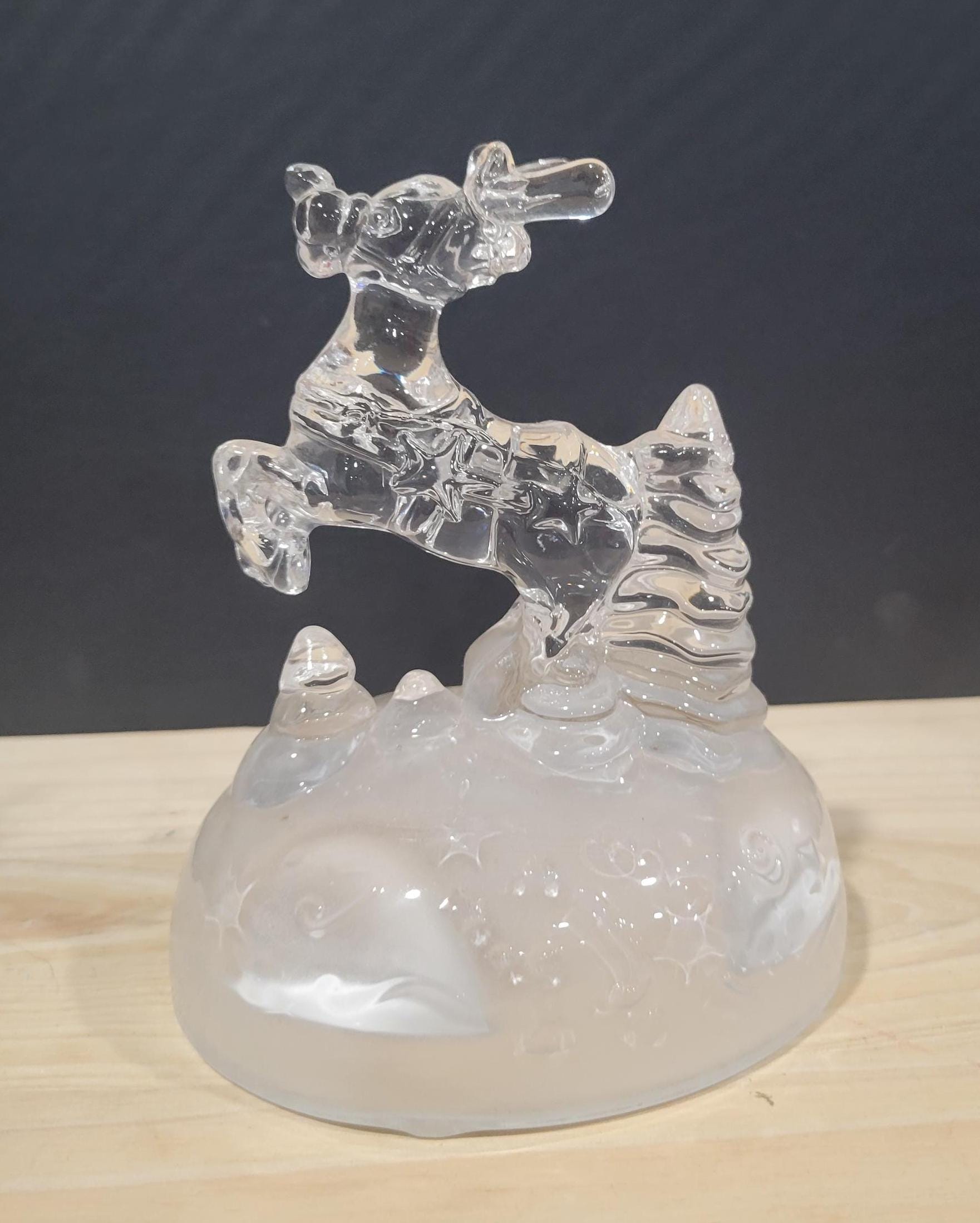 ヴィンテージ クリスタル・ダルク ルドルフ 赤鼻のトナカイ 鉛