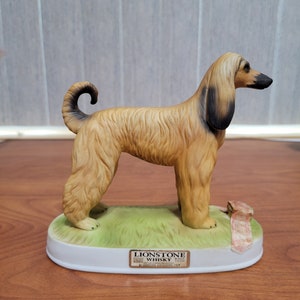 Afghan Hound Dog Lionstone Kentucky Straight Bourbon Decanter Sealed 1978 Limited Edition