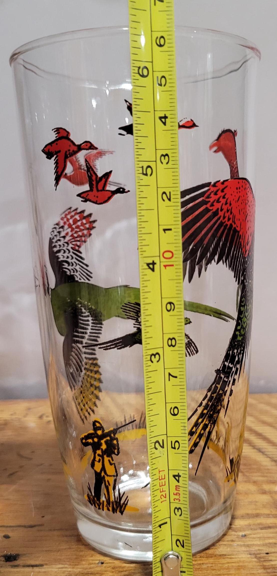 Vintage Hazel Atlas Pheasant Hunting Glasses, Set of Two - Etsy