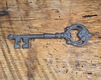 Cast Iron Skeleton Key Bottle Opener Steam Punk Rustic