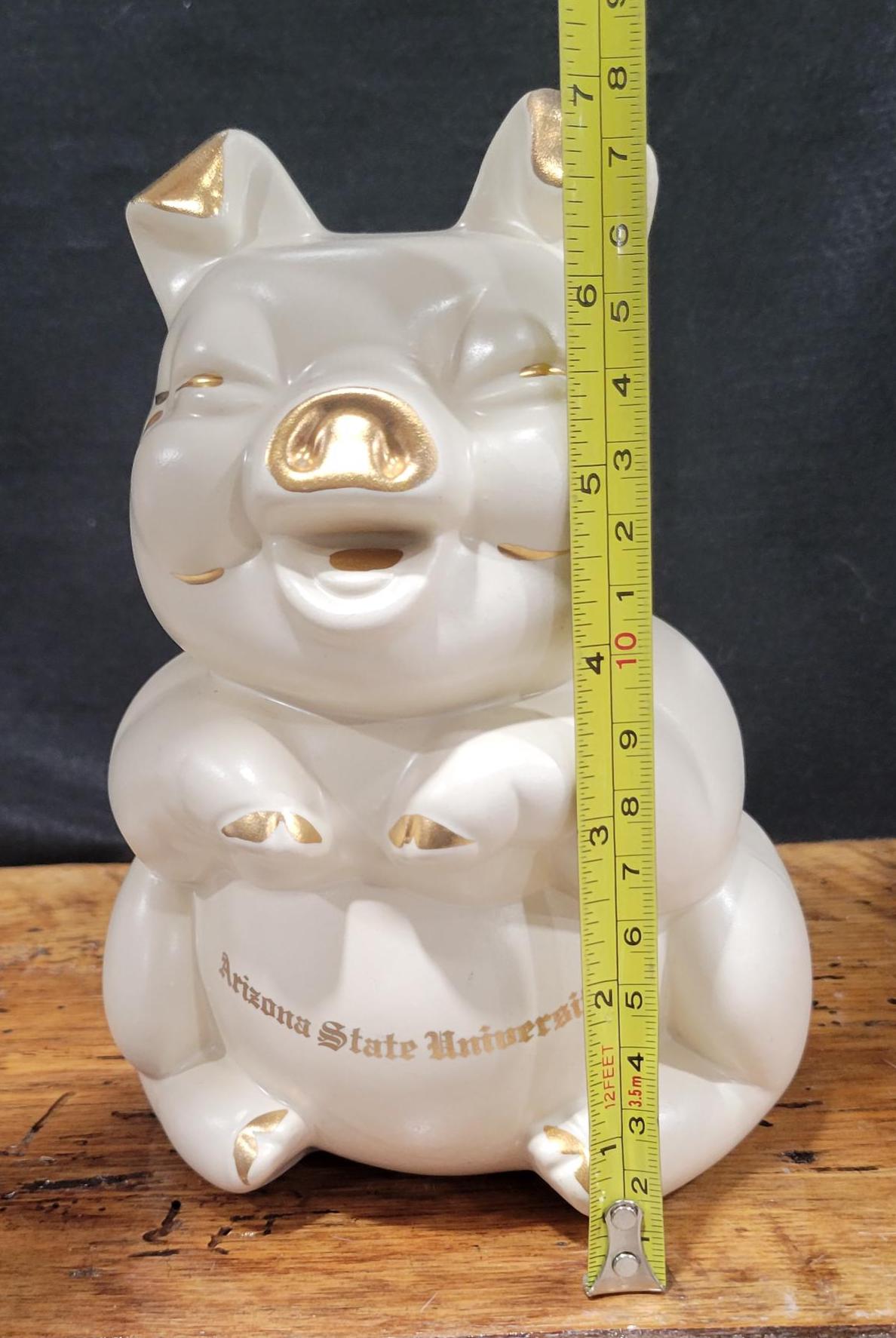 Vintage Arizona State University Piggy Bank With Gold Trim (no