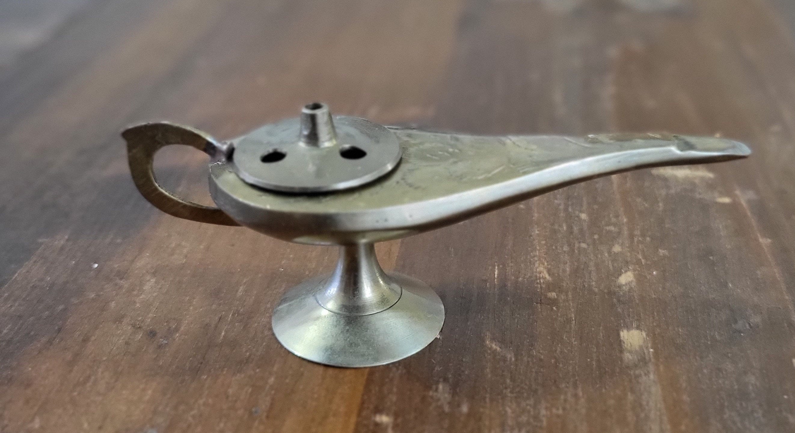 Vintage Brass Genie Lamp Incense Burner Aladdin Lamp Incense