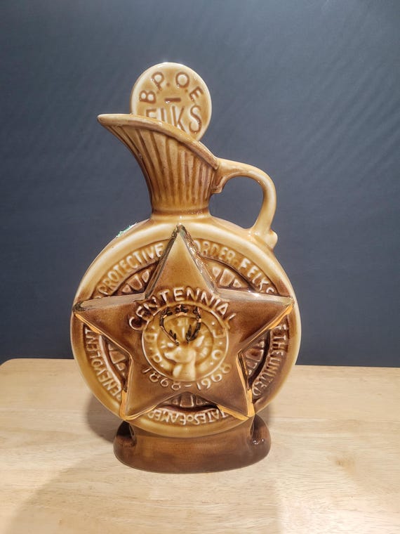 Vintage 1968 Jim Beam Decanter, BPOE Elks Centennial Bourbon - Etsy