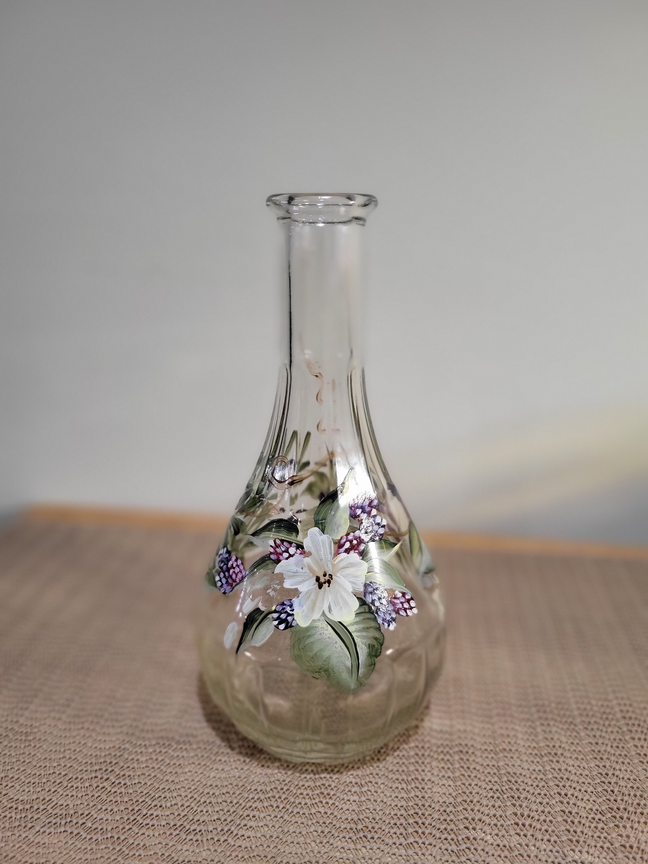 Vaso da fiori trasparente con cornice in legno vintage innovativa, vaso da tavolo per la casa (cornice retrò + 3 bottiglie a forma di cuore