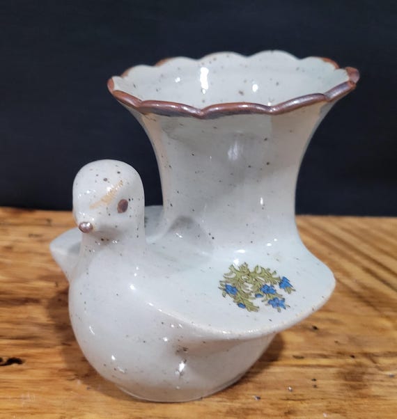 工芸品 Kutani ware vase by Takashi Kitamura Vintage Kitamura Takashi Vintage Kutani Kosen Stoneware Vase