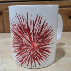 2014 Starbucks Coffee Mug, Red Abstract Art, Perfect!