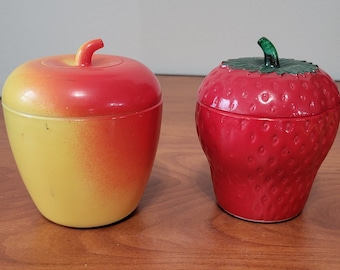 ヴィンテージ ヘーゼルアトラス フロストジャー 4個セット - 蓋付きは1