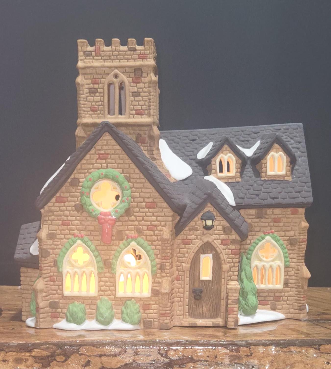 Vintage 1989 Dept 56 Dickens Village Series - Knottinghill Church