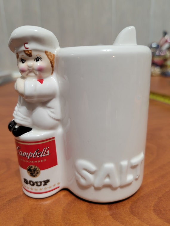 lovely‼️キャンベルキッズキャニスター Vintage Kitchy 1996 Campbell Soup Kids Salt and Pepper
