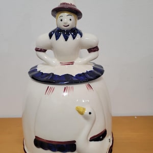 Vintage Abingdon Mother Goose Cookie Jar - Abingdon USA Mother Goose Cookie Jar - Rare Abingdon Potteries Cookie Jar - 1940s