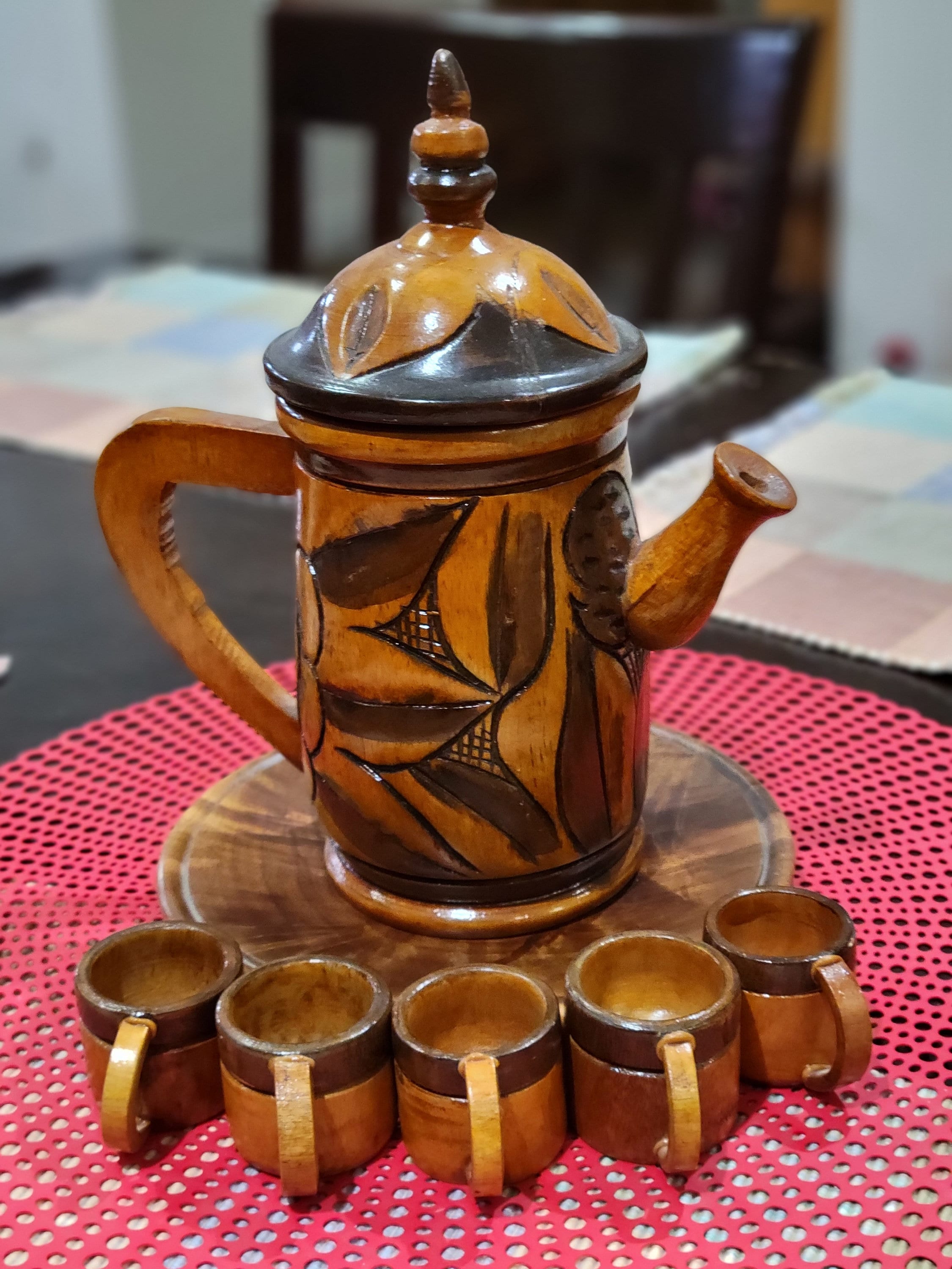  Marroquí 4 tazas tetera hecha a mano servir pequeña