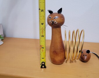 Vintage Mid Century Teak Cat Letter Holder, Japan Kitten Kitsch - Etsy