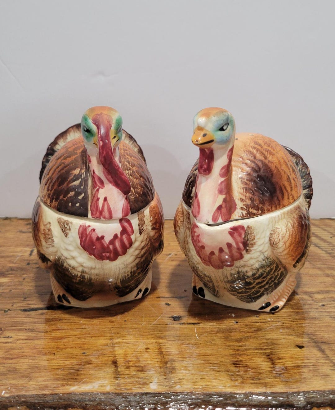 Vintage Turkey Salt And Pepper Shakersnull