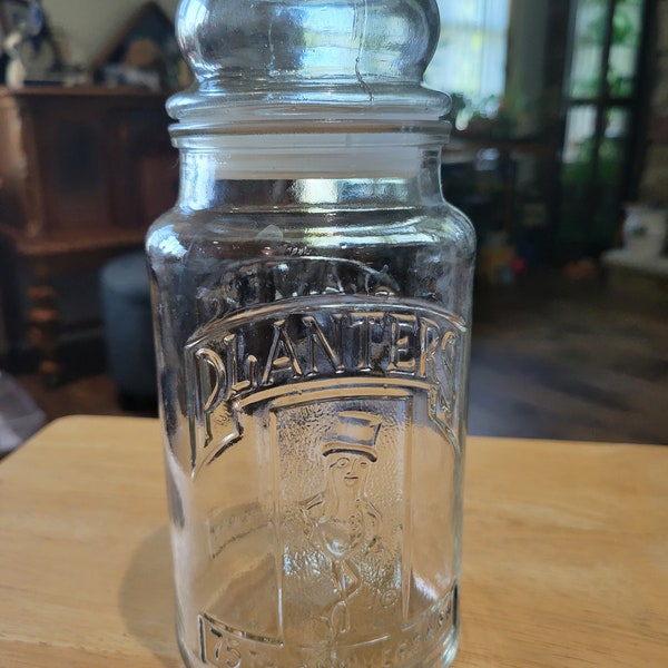 Vintage 1981 Planters Peanuts Jar from the 75th Anniversary Glass Jar with Lid