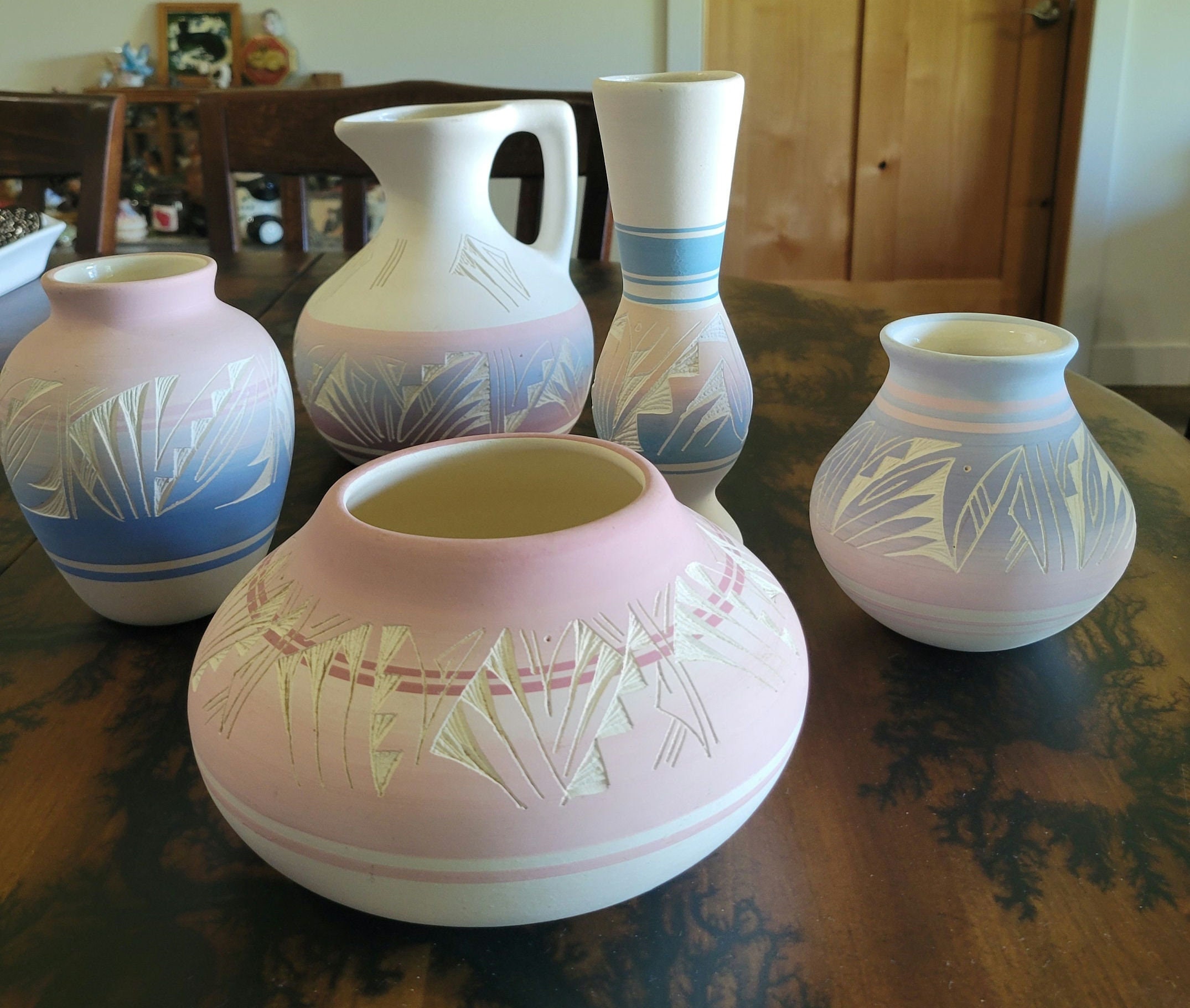 Vintage 1980's Mesa Verde Navajo Native American Art Pottery Vintage 1980's Mesa Verde Navajo Native American Art Pottery