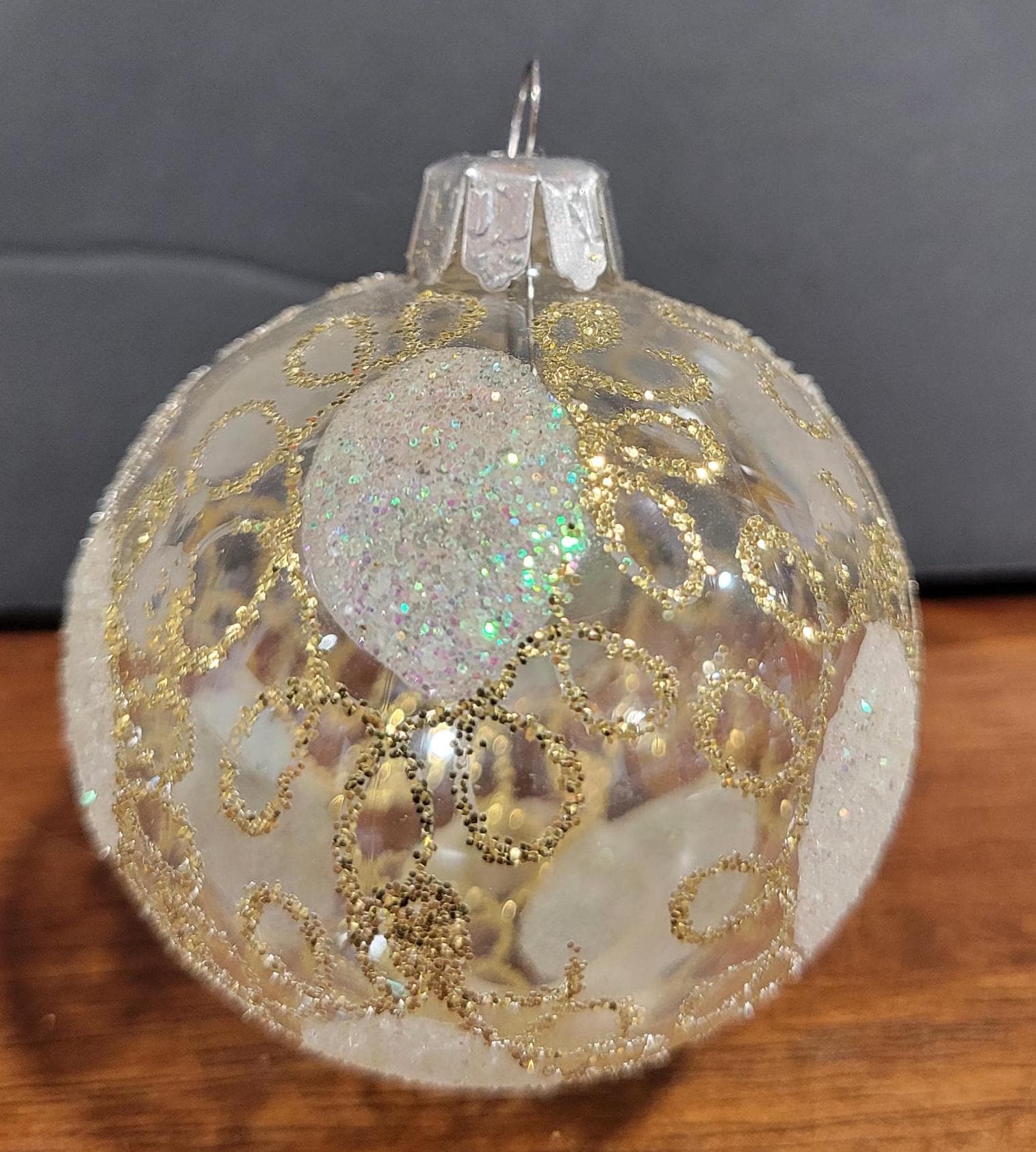 ヴィンテージ クレブス クリスマス ガラス オーナメント ゴールド