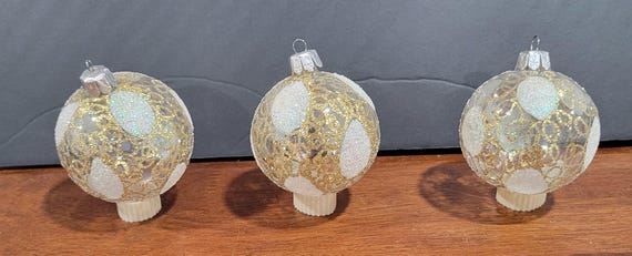 Krebs クリスマスオーナメント　ヴィンテージ ヴィンテージ クレブス クリスマス ガラス オーナメント ゴールド