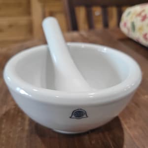 Large White Porcelain  Mortar and Pestle