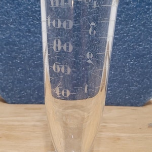 May include: A clear glass graduated cylinder with a hexagonal base. The cylinder has markings for 10, 20, 30, 40, 50, 60, 70, 80, 90, 100, and 110 milliliters.