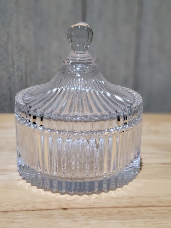 Vintage Small Canister & Lid Diamond Fire by MIKASA … Gem