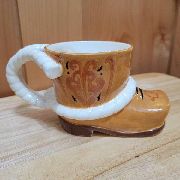 Decorative Coffee-Mate Cowboy Boot. Ceramic, Cowgirl Boot Western Coffee-mate Nestle Carnation Non-Dairy Creamer Promo Mug