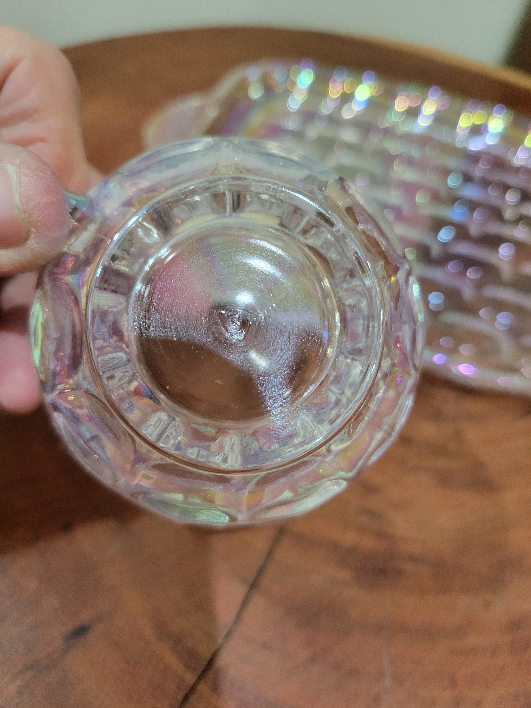 Vintage 1950's Federal Glass Yorktown Iridescent Snack Plate and