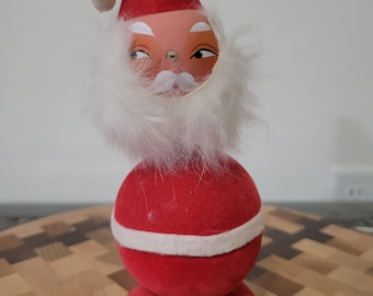 Vintage German Santa St. Nicholas Spring Head Christmas Ornament