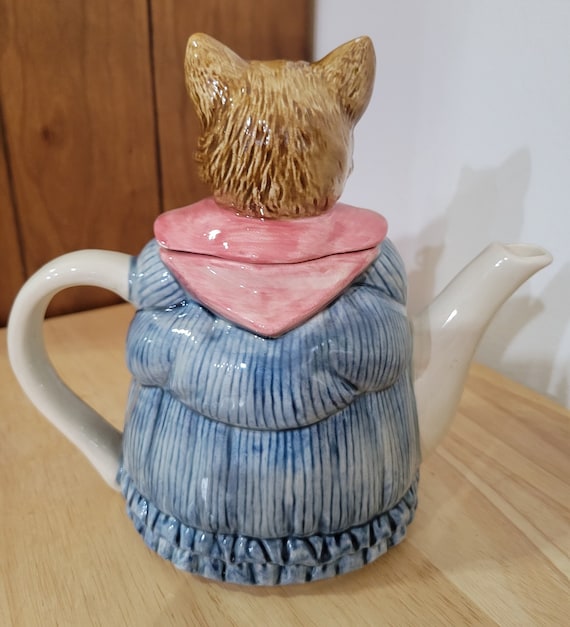 Vintage Otagiri Mrs Whiskers Kitty Cat Teapot, Hand Painted