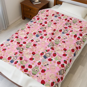 Cute Monster Velveteen Plush Blanket