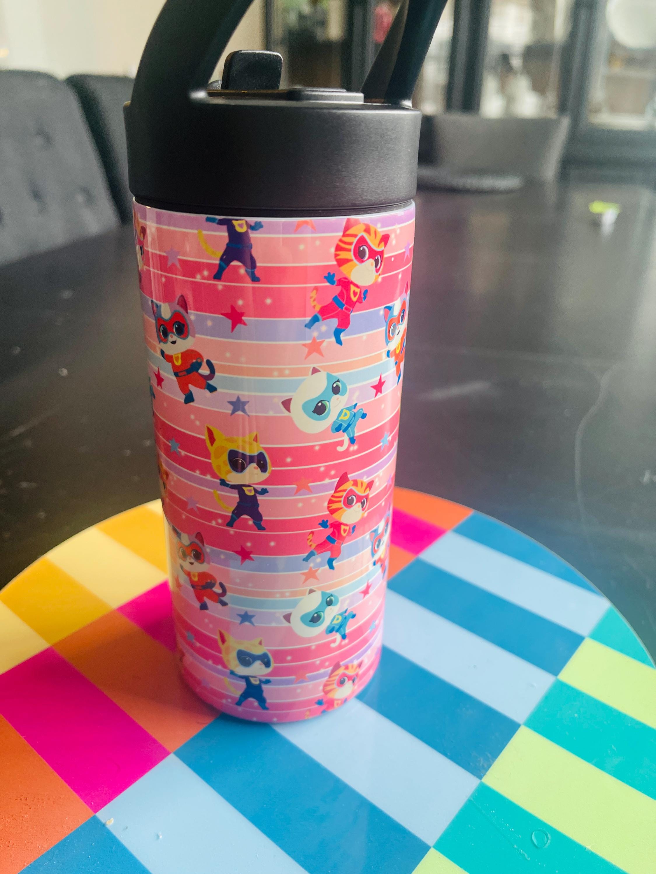 ふーみん様ハローキティキティステンレスランチジャー　水筒 OSK 水筒 450ml ストロー付ステンレスボトル ハローキティさくら