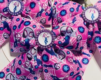 Ghost Spidey Ribbon  Bow clip