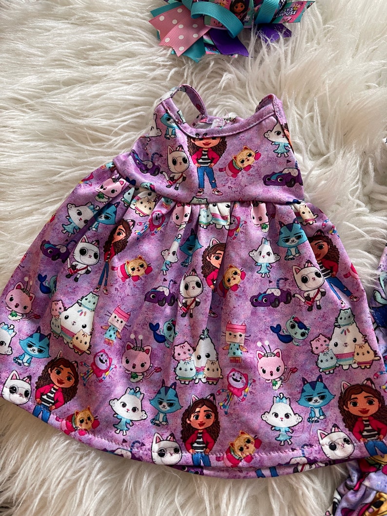 Gabby's Dollhouse Inspired Dress and Bow for 18 Inch Doll Etsy