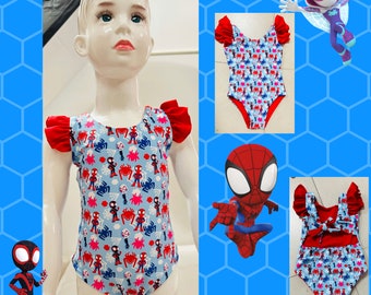 Spidey Swimsuit  ( Ready to ship )