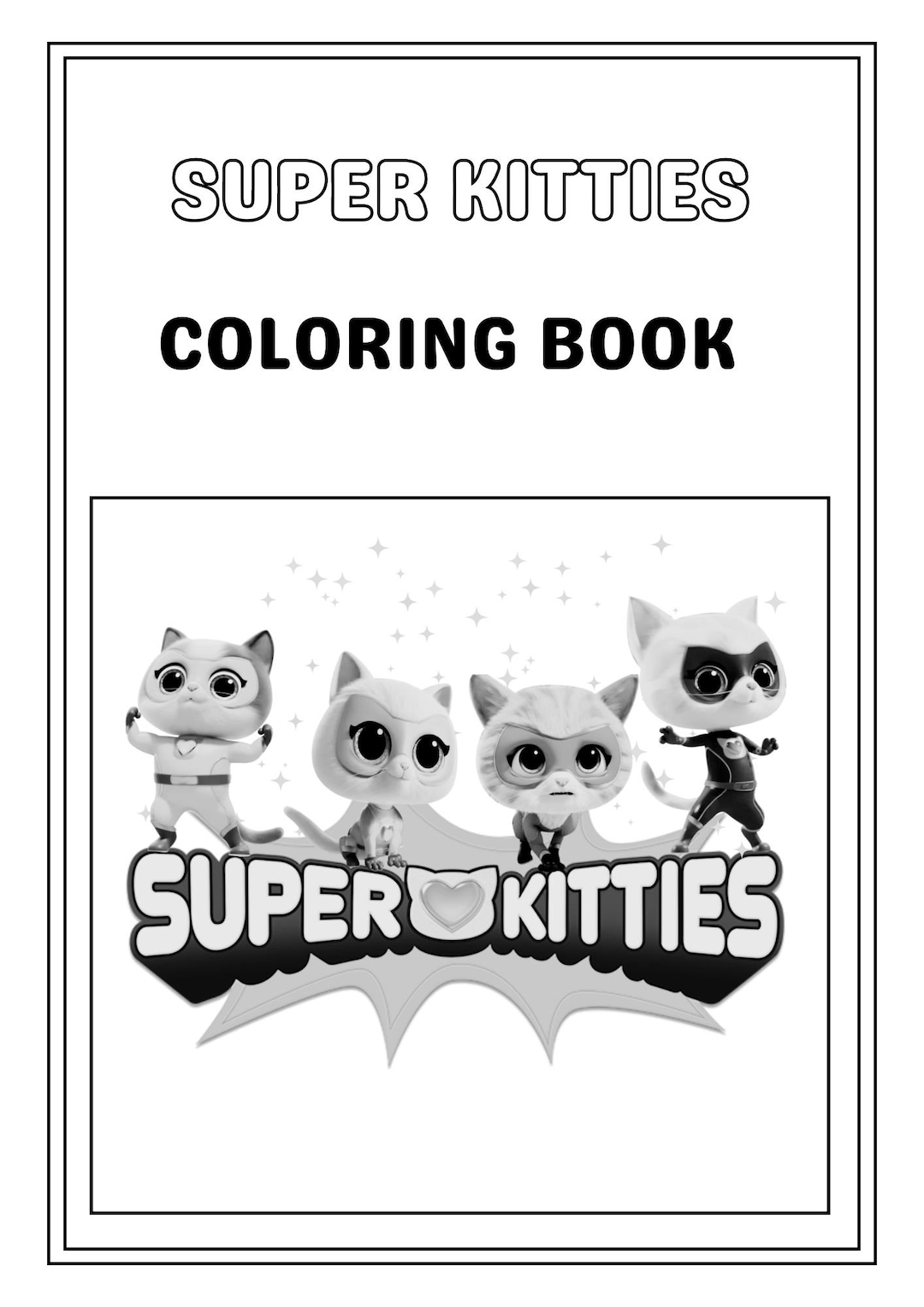 Super Kitties Coloring Book ( Digital) - Etsy