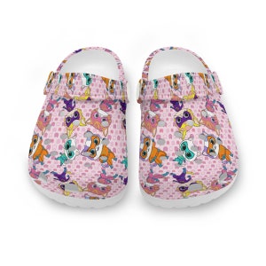 super kitties Pink. Children's Hole Shoes