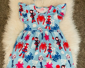 Spidey and friends Short  sleeves  Dress